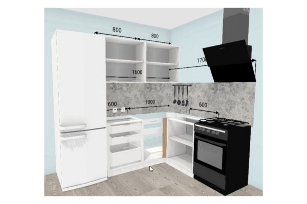 Модульная кухня "Виола НЕО" 1,6*1,2м SL