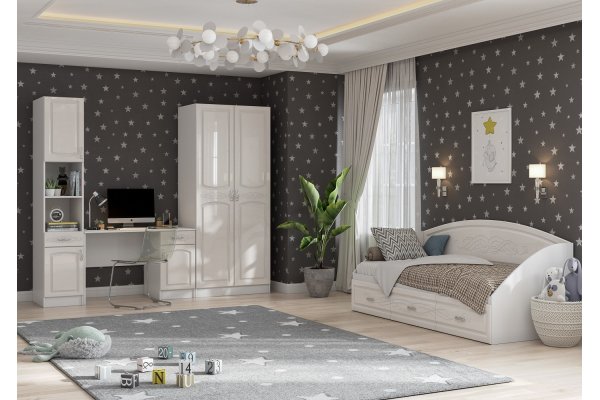 Кровать "Венеция" 0,8*2,0 м с основанием ЛДСП (КР3Я-080) 