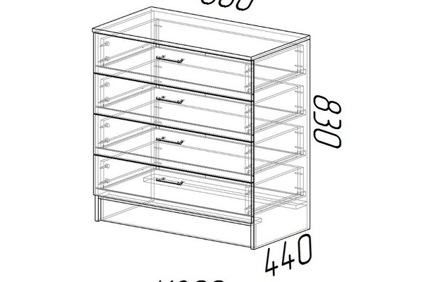 Комод К800 (Улучшенная фурнитура)